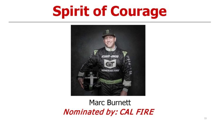 Spirit of Courage Award- Marc Burnett