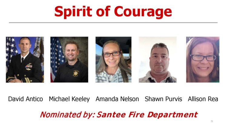 Spirit of Courage Award- Michael Keeley, Amanda Nelson, Allison Rea, David Antico, and Shawn Purvis